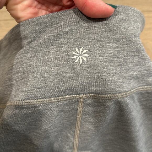 ATHLETA Heathered‎ Gray White Mesh Chaturanga Active Workout Gym Leggings Size S - Picture 11 of 11